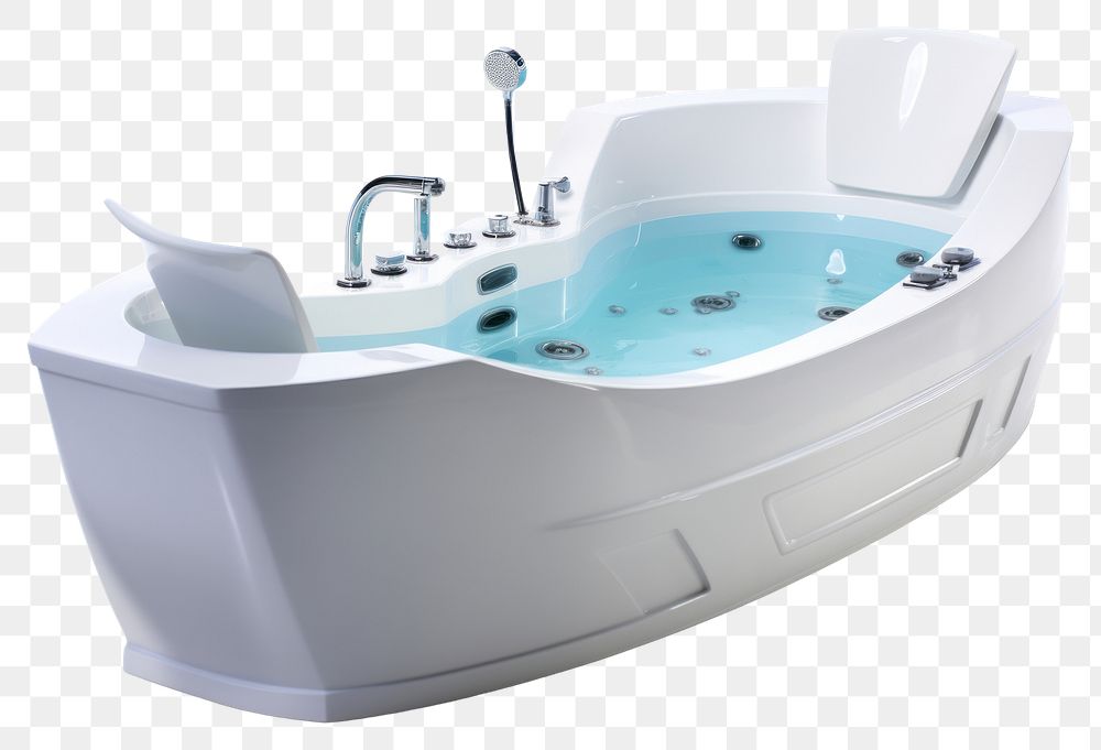PNG Hydromassage bathtub jacuzzi white background relaxation. AI generated Image by rawpixel.