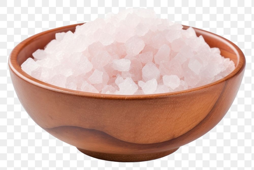 PNG Rock salt bowl white background container. 