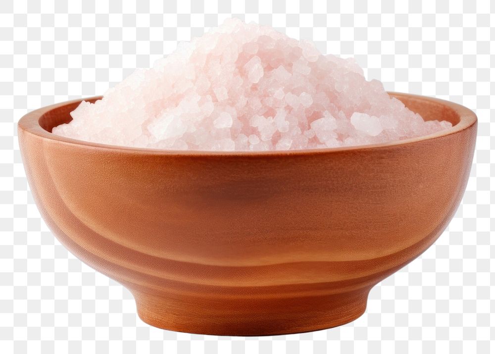 PNG Rock salt bowl food white background. AI generated Image by rawpixel.