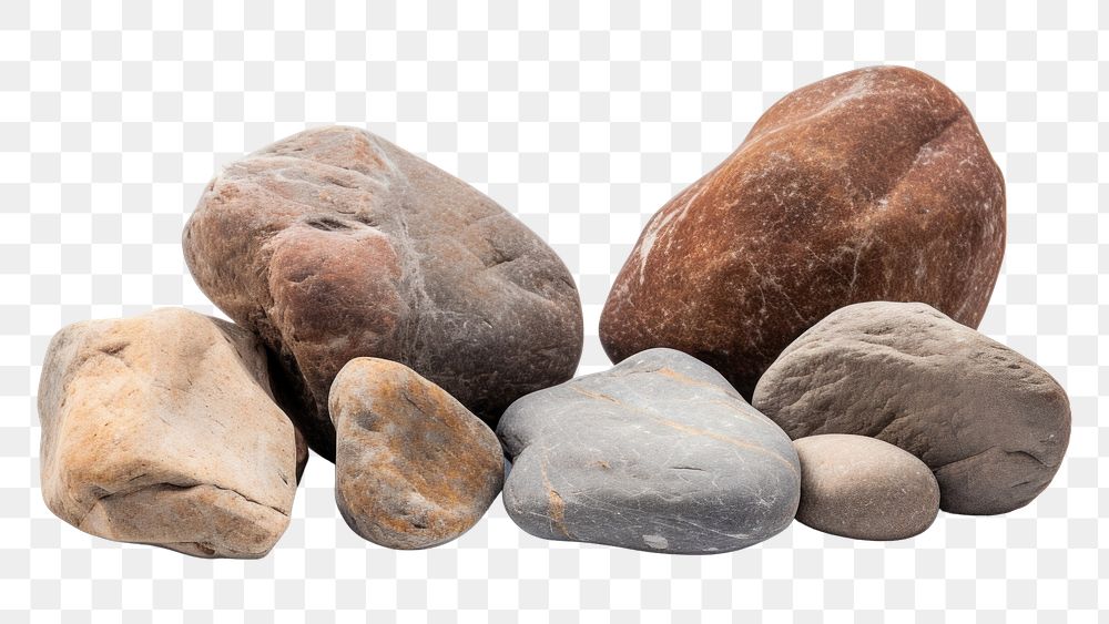 PNG Rocks pebble white background boulder. AI generated Image by rawpixel.