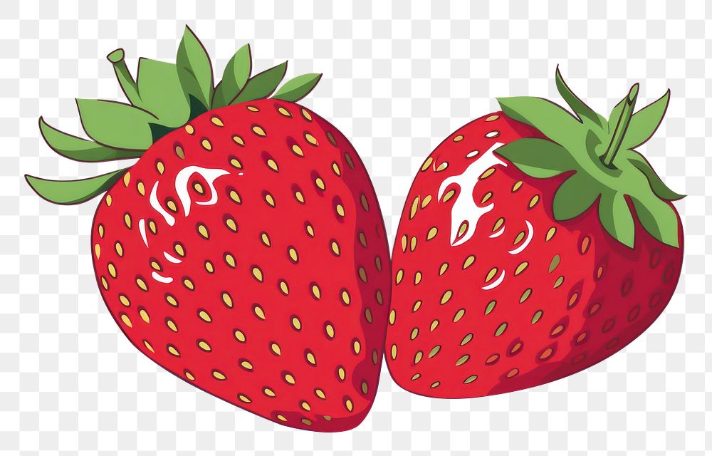 PNG Strawberrys fruit plant food. AI generated Image by rawpixel.