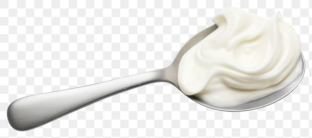 PNG Yogurt spoon dessert cream. AI generated Image by rawpixel.