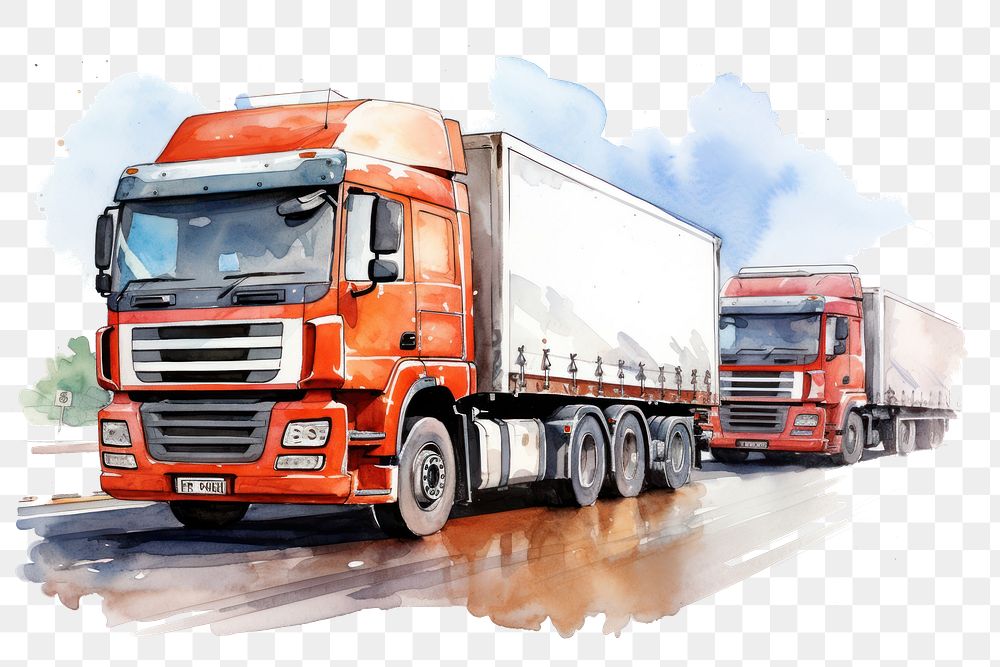 PNG Lorries vehicle truck transportation. AI generated Image by rawpixel.