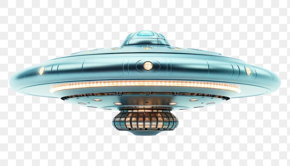 PNG Blue vintage ufo vehicle white background transportation. AI generated Image by rawpixel.