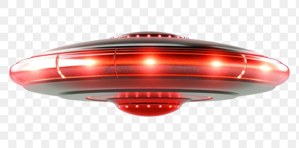 PNG Red vintage ufo white background illuminated technology. AI generated Image by rawpixel.