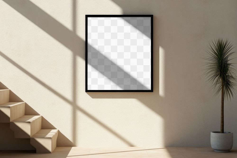 Picture frame png mockup, transparent design