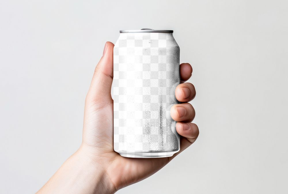 Soda can png mockup, transparent design