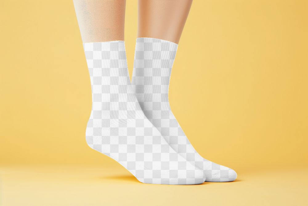 Low socks, png transparent mockup