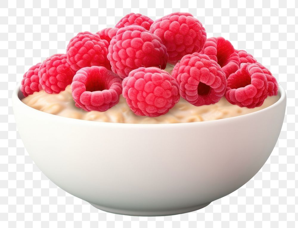 PNG  Oats berry bowl raspberry. AI generated Image by rawpixel.