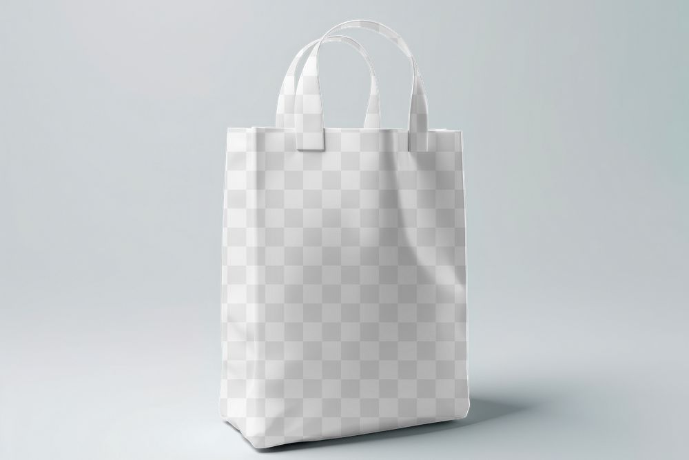 Leather tote bag png mockup, transparent design