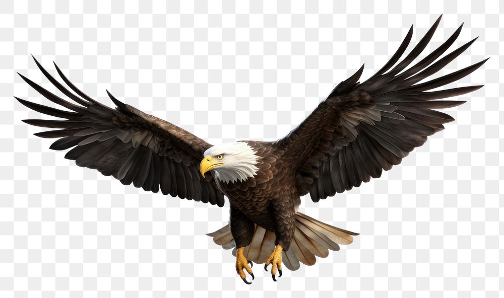 PNG  American bald eagle flying animal bird. AI generated Image by rawpixel.