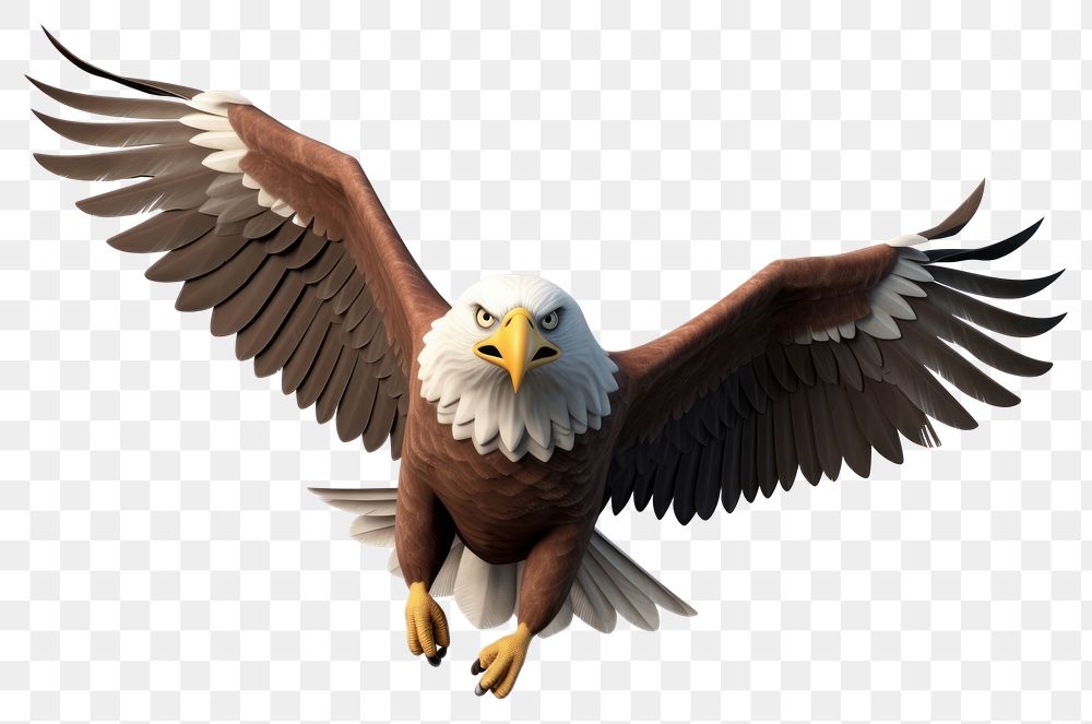 PNG American bald eagle flying animal bird. 