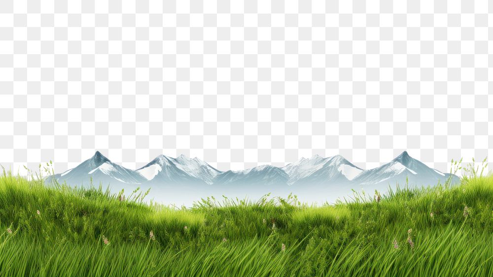 PNG Landscape grassland panoramic mountain. AI generated Image by rawpixel.