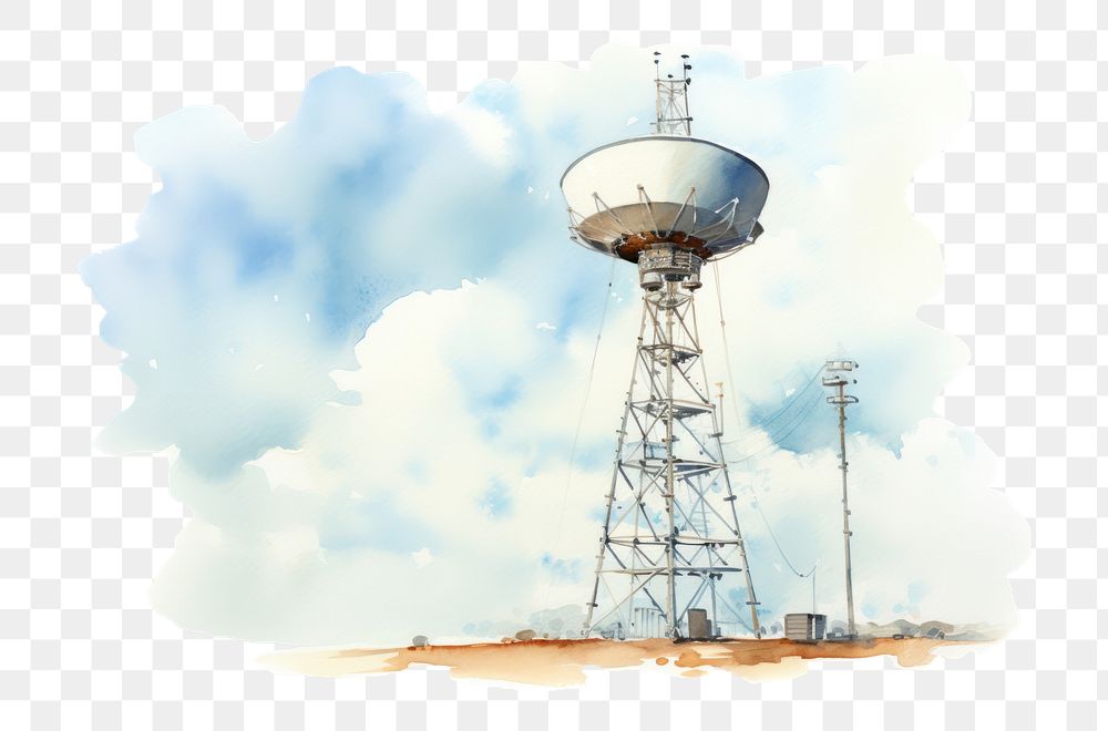 PNG Antenna architecture tower broadcasting. AI generated Image by rawpixel.
