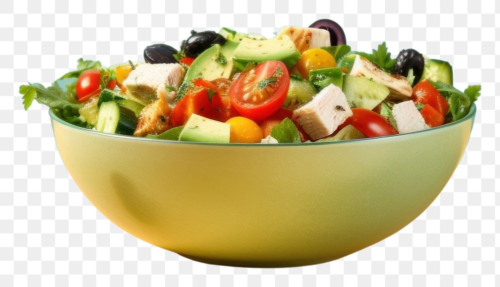 PNG  Salad vegetable food bowl. AI generated Image by rawpixel.