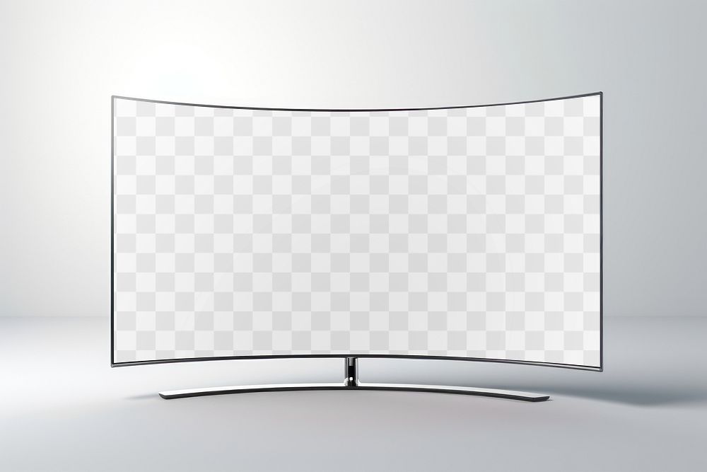 Smart TV screen png mockup, transparent digital device