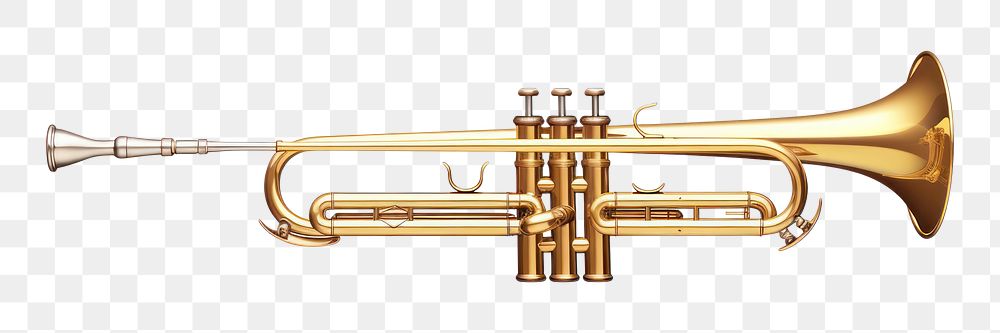 PNG Trumpet music horn white background. AI generated Image by rawpixel.