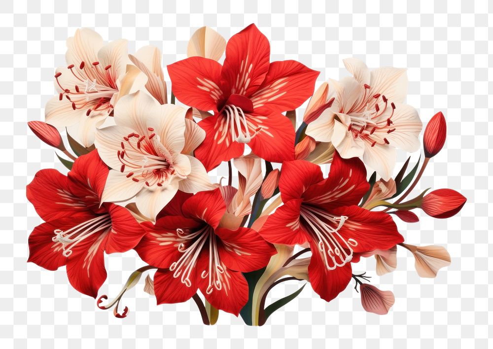 PNG Amaryllis flower plant art. AI generated Image by rawpixel.