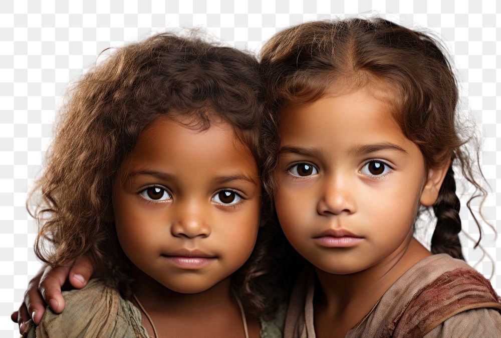 PNG South american children portrait photo togetherness. AI generated Image by rawpixel.