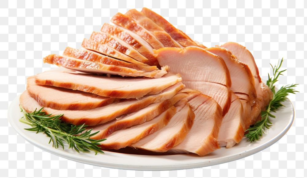 PNG Turkey slices meat food pork. AI generated Image by rawpixel.