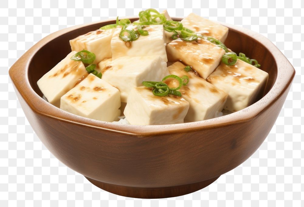 PNG Tofu bowl food meal. AI generated Image by rawpixel.