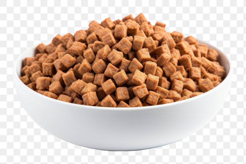 PNG Cat food bowl white background ingredient. 