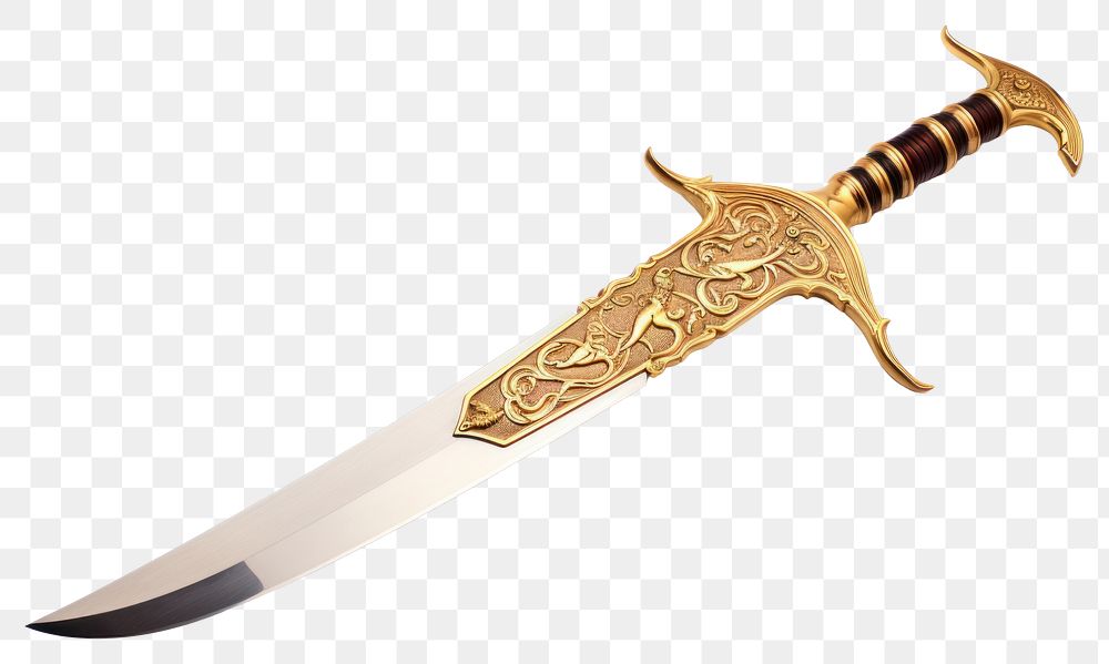 PNG Ottoman schimitar dagger weapon sword. AI generated Image by rawpixel.