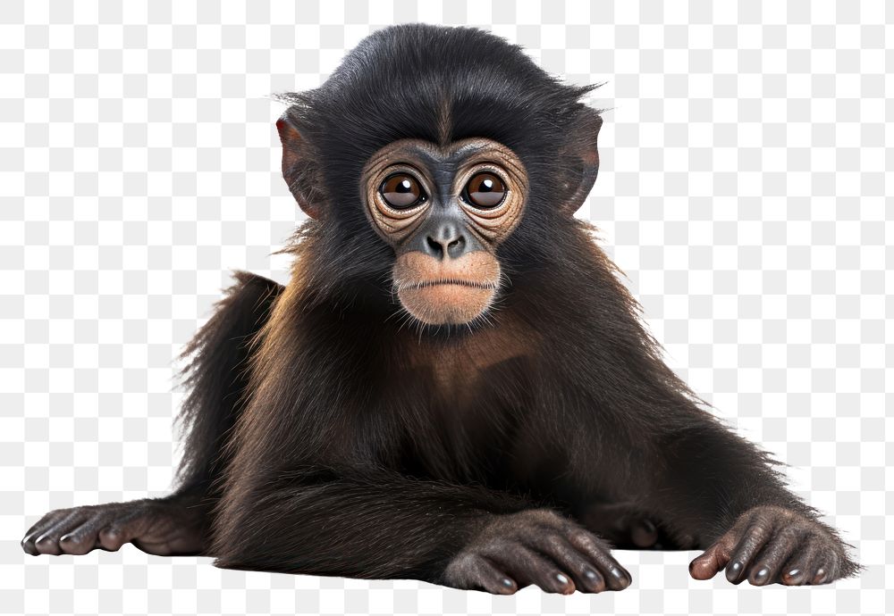 PNG Spider Monkey monkey wildlife mammal. AI generated Image by rawpixel.