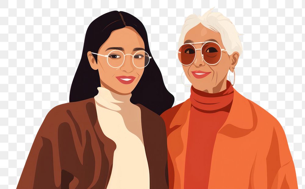 PNG Grandmother portrait glasses adult. AI generated Image by rawpixel.