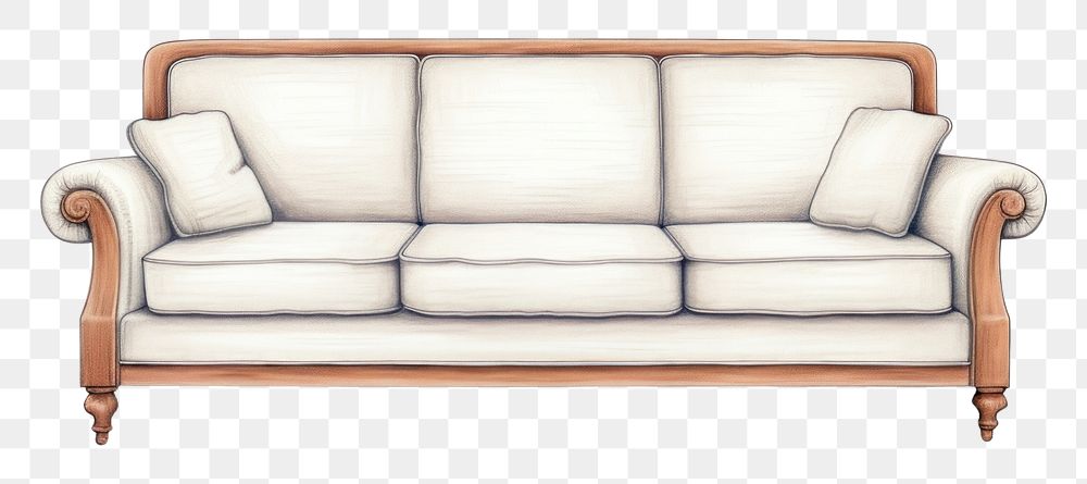 PNG Home interior furniture drawing sofa. AI generated Image by rawpixel.