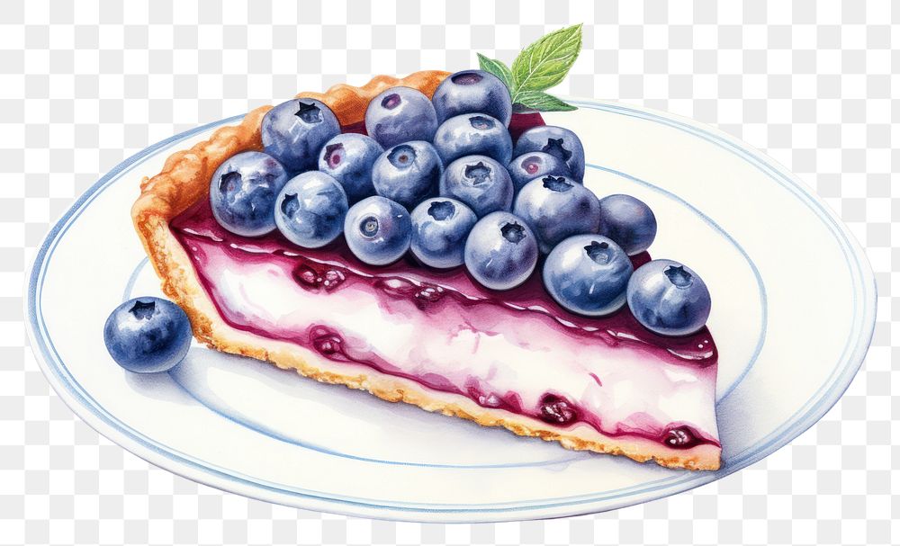 PNG Blueberry blueberry plate dessert. AI generated Image by rawpixel.