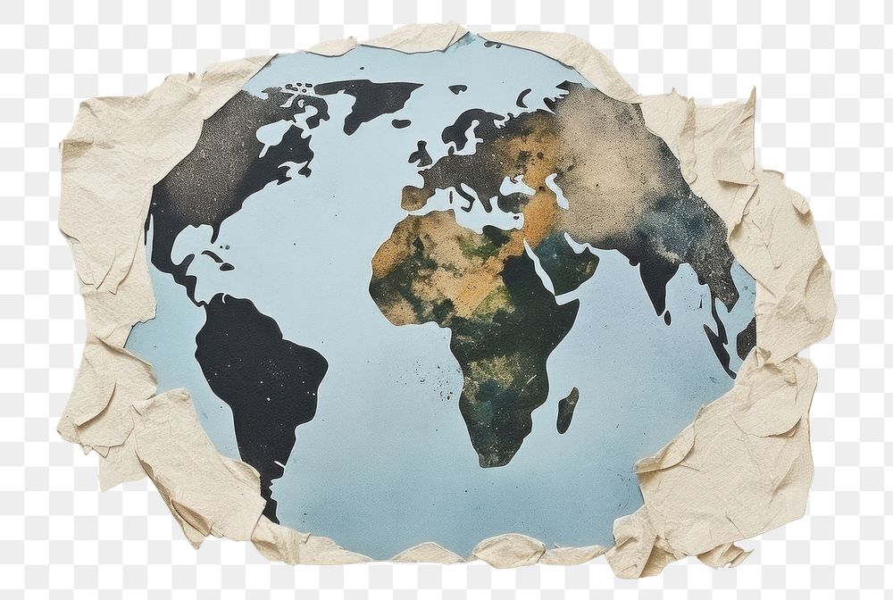 PNG Earth paper map topography. AI generated Image by rawpixel.