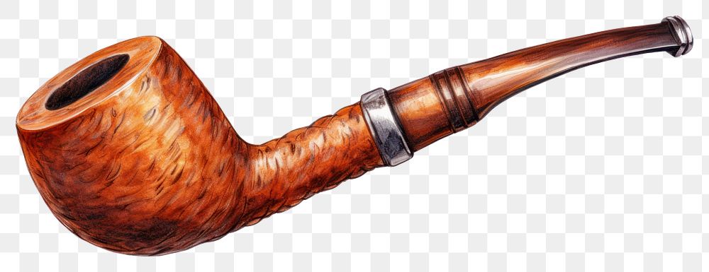 PNG Tobacco pipe white background brown sky. AI generated Image by rawpixel.