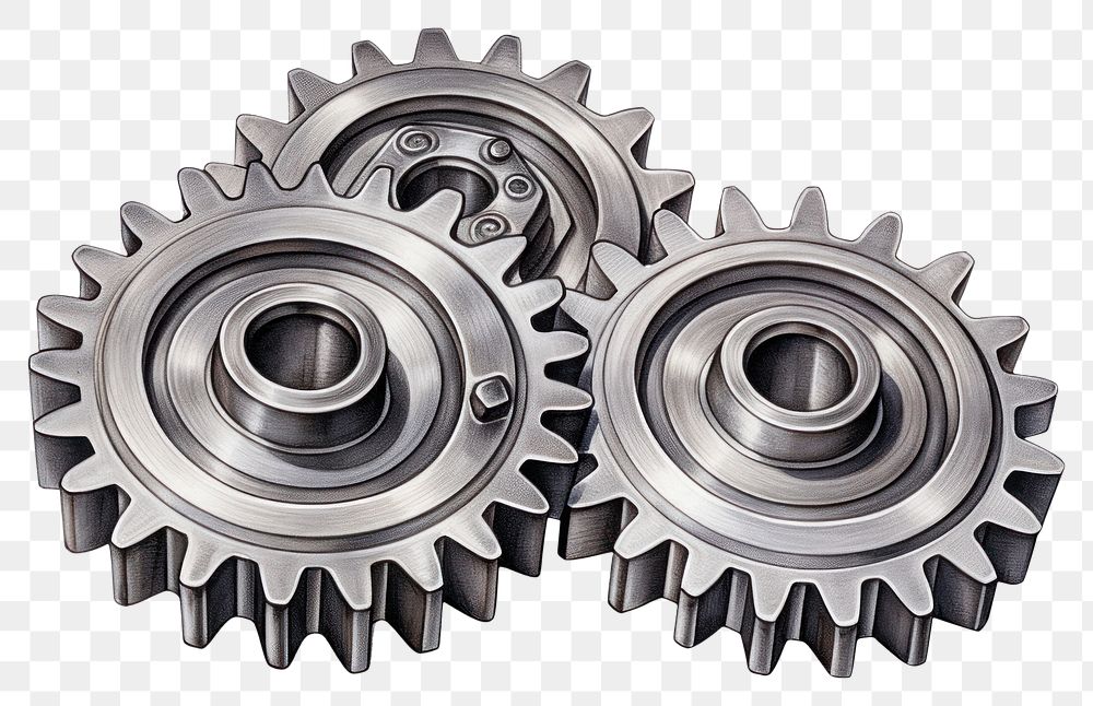PNG 3 metal gears wheel white background transportation. AI generated Image by rawpixel.