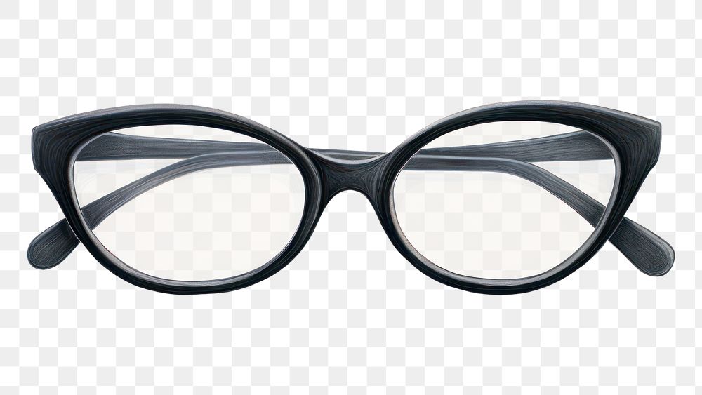 PNG Cat Eye glasses black white white background. AI generated Image by rawpixel.