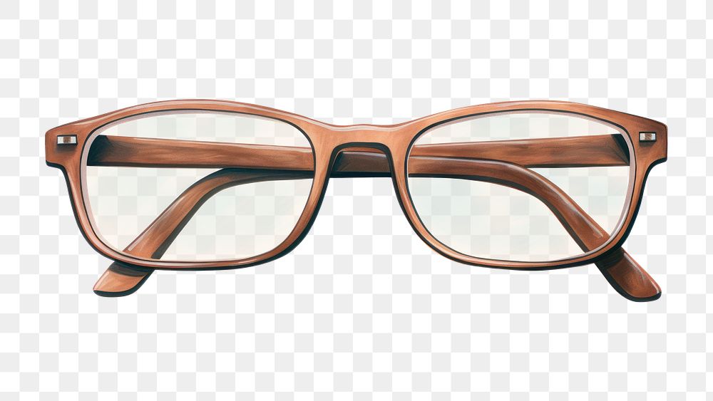 PNG Rectangle glasses brown 