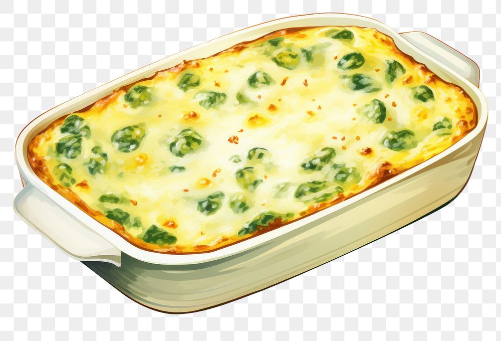 PNG Gratin Creamed Spinach gratin cheese food. AI generated Image by rawpixel.