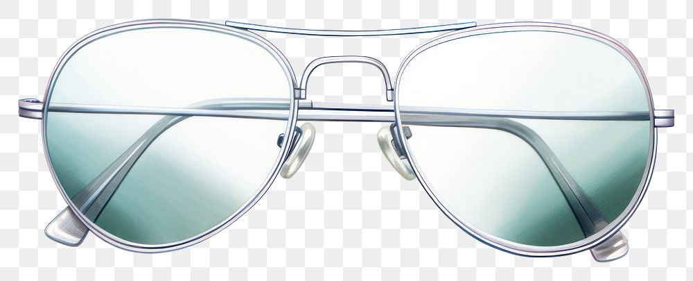 PNG Silver Pilot glasses sunglasses white background accessories. AI generated Image by rawpixel.