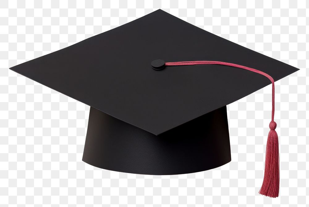 PNG Black graduation hat text paper white background. AI generated Image by rawpixel.