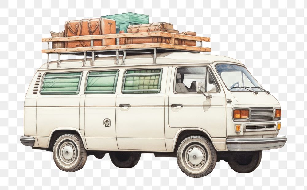 PNG Family travel vehicle drawing van. AI generated Image by rawpixel.