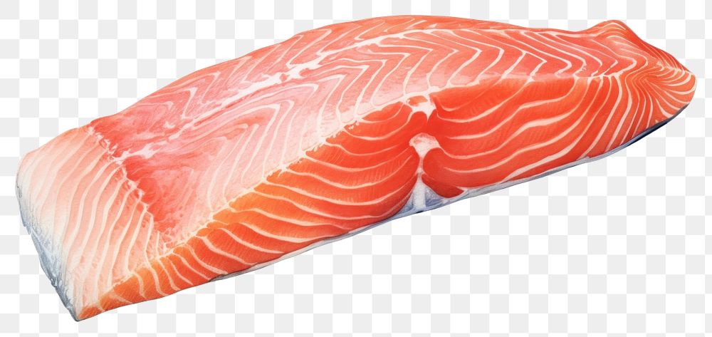 PNG Salmon seafood white background relaxation. 