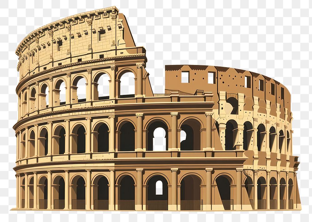 PNG Architecture colosseum building landmark. AI generated Image by rawpixel.