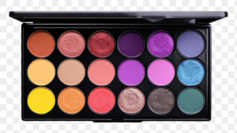 PNG Gothic rainbow eye shadow palette product white background arrangement blackboard. AI generated Image by rawpixel.