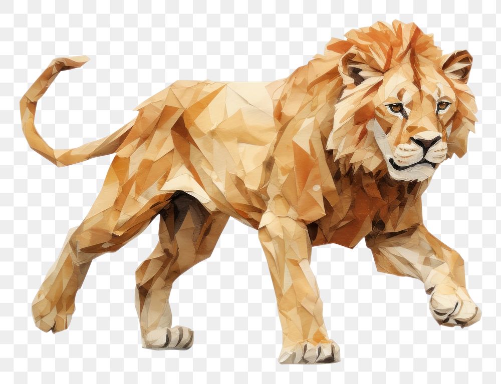 PNG Running lion wildlife mammal animal. AI generated Image by rawpixel.