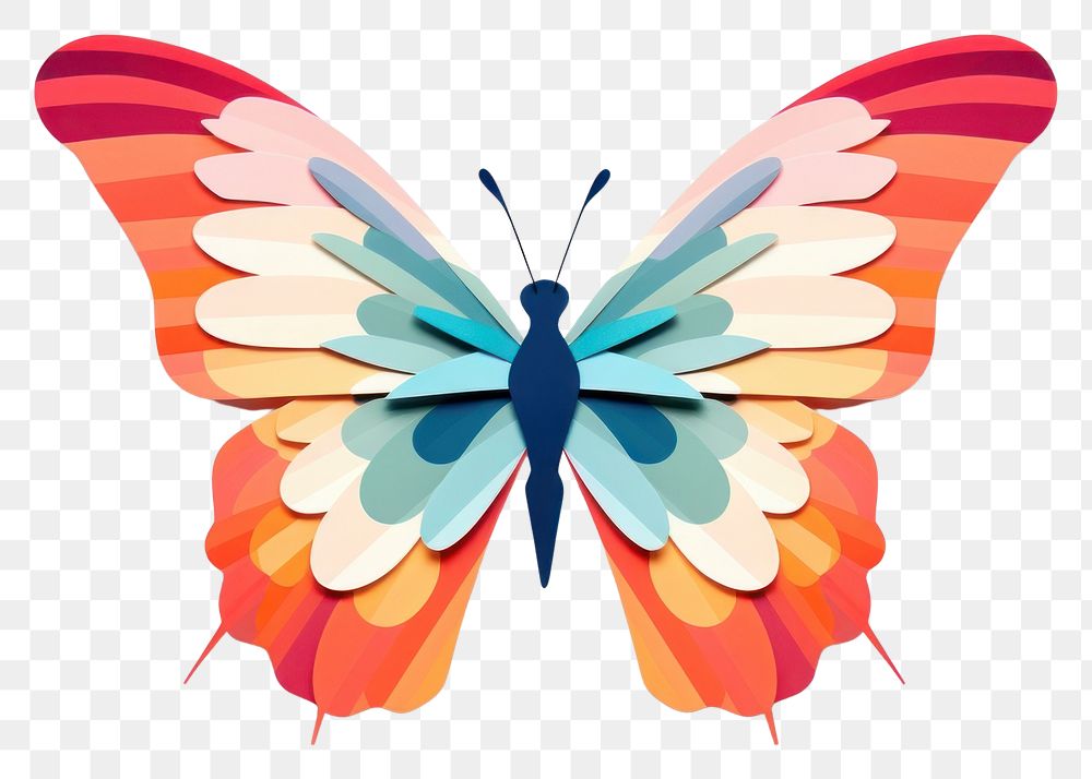 PNG Butterfly pattern paper art. AI generated Image by rawpixel.