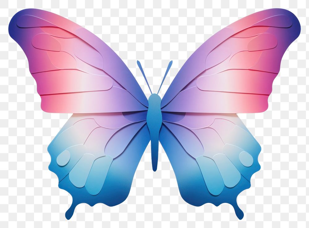 PNG Butterfly purple insect white background. AI generated Image by rawpixel.