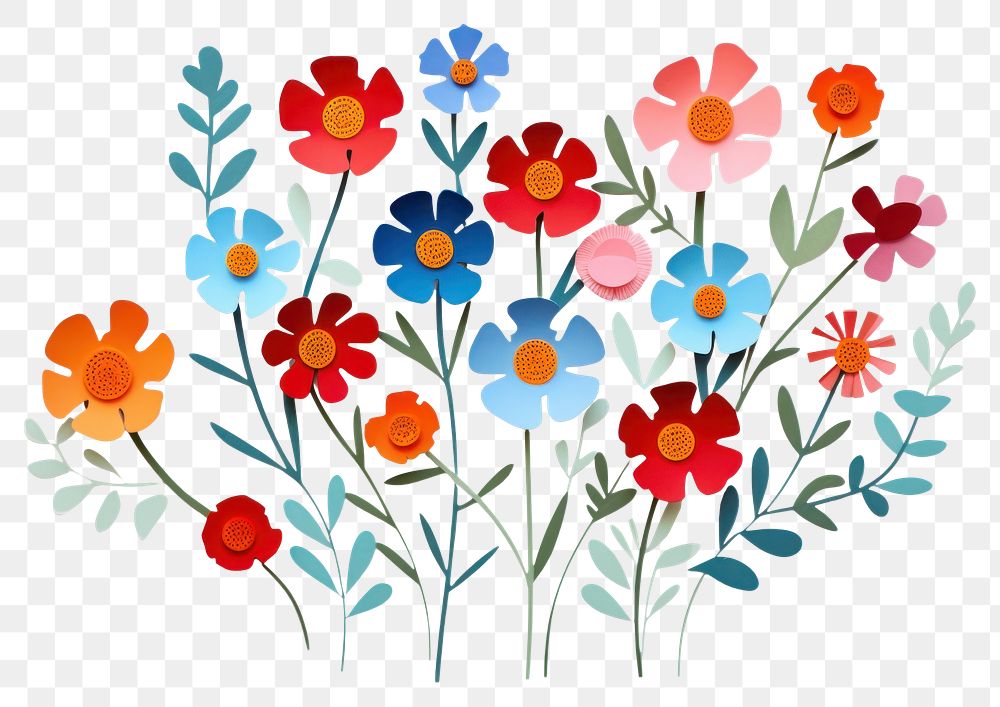 PNG Flowers pattern plant art. 