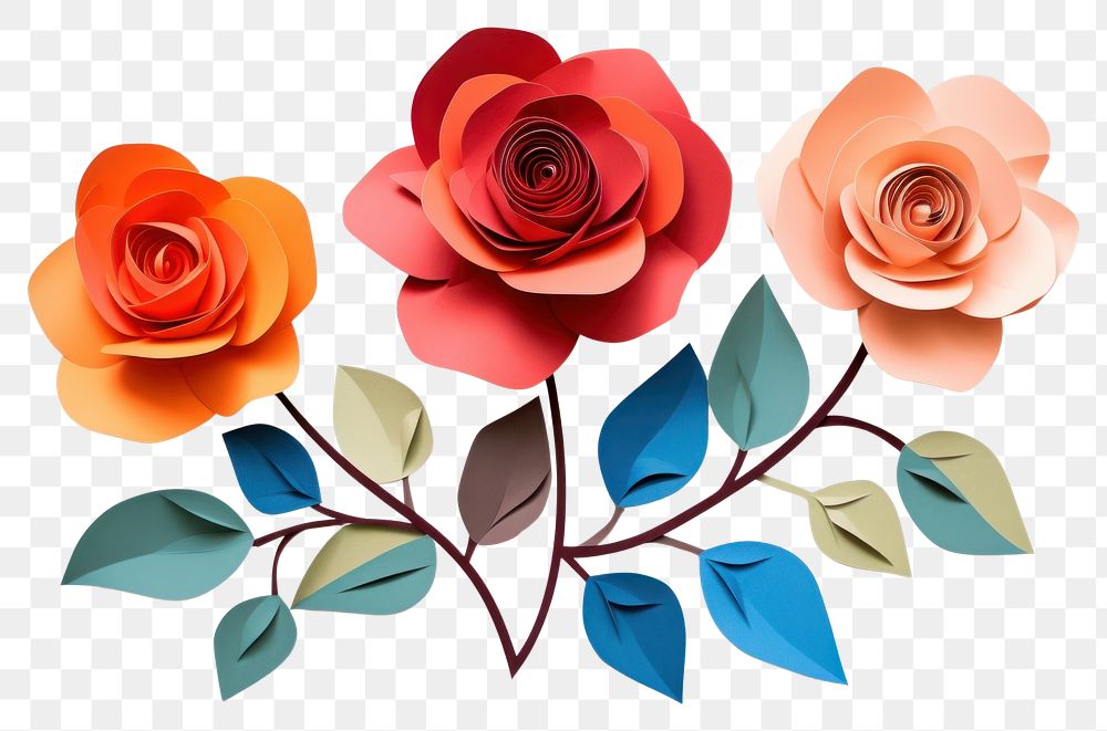 PNG Roses flower plant art. AI generated Image by rawpixel.