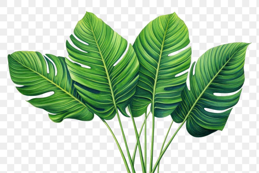 PNG Tropical leaves plant leaf freshness. 