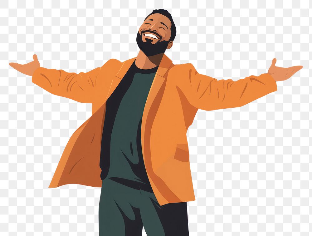 PNG Cheerful adult happy man. AI generated Image by rawpixel.